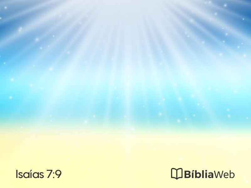 Isaías 7:9 em imagem para compartilhar