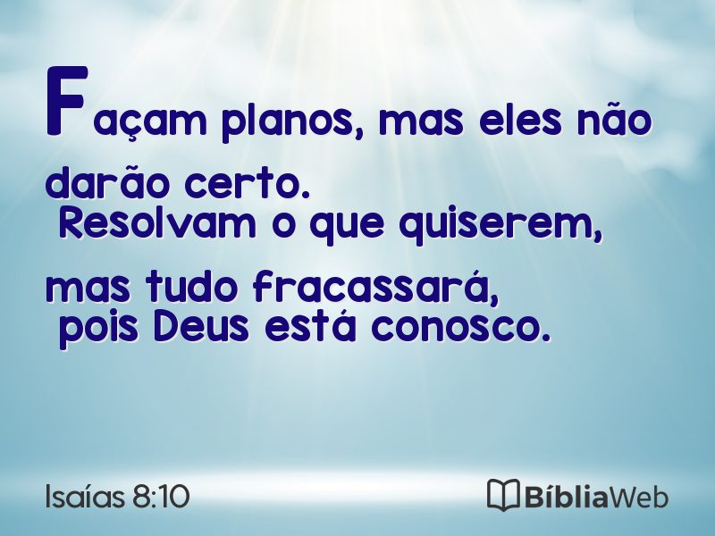 Isaías 8:10 em imagem para compartilhar
