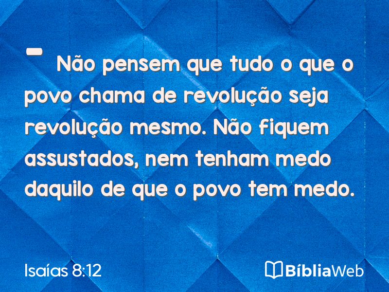 Isaías 8:12 em imagem para compartilhar