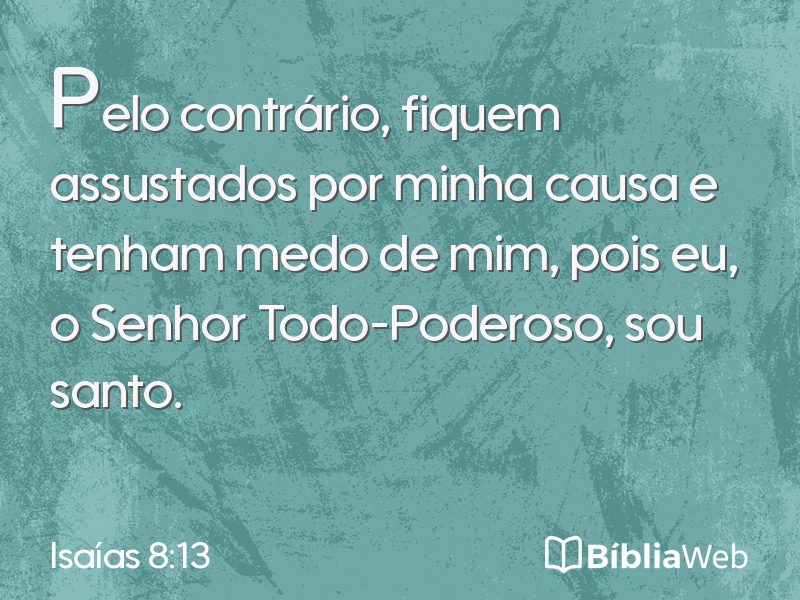 Isaías 8:13 em imagem para compartilhar