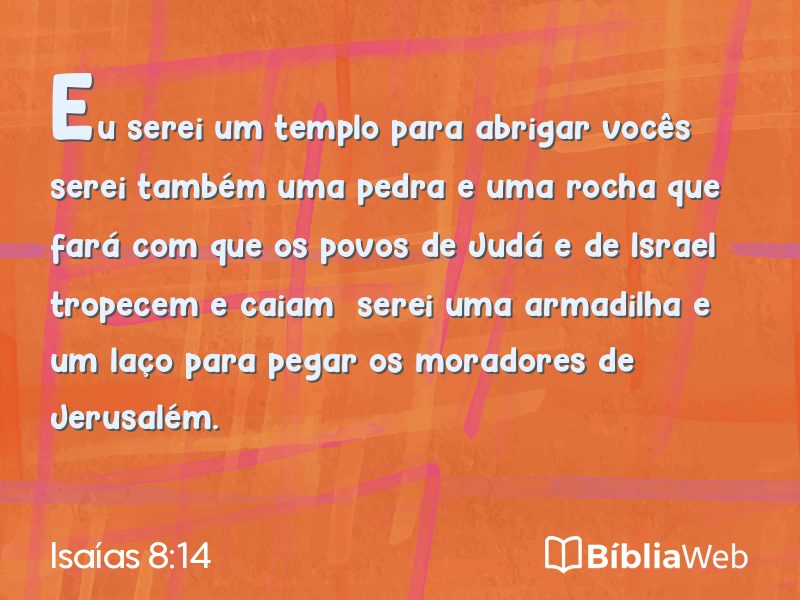 Isaías 8:14 em imagem para compartilhar