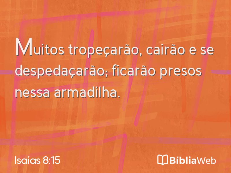 Isaías 8:15 em imagem para compartilhar