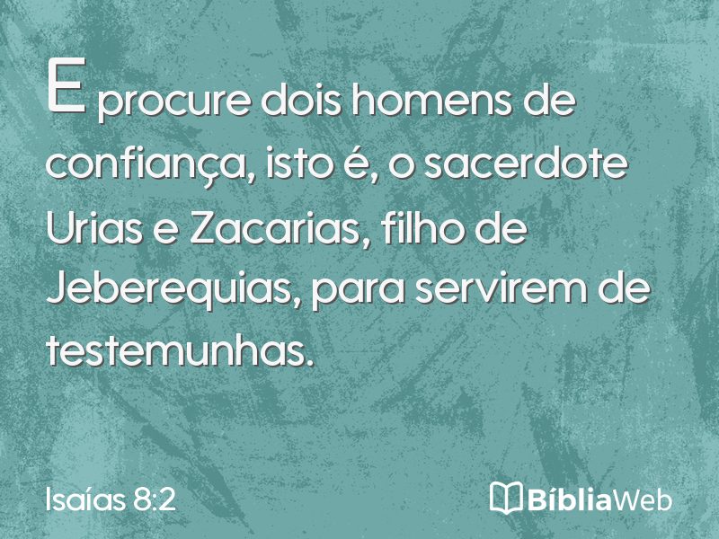 Isaías 8:2 em imagem para compartilhar