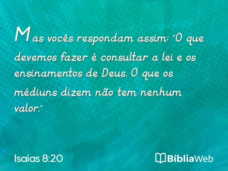 Isaías 8:20 em imagem para compartilhar