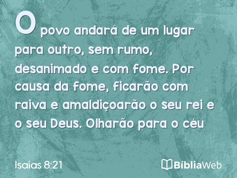 Isaías 8:21 em imagem para compartilhar