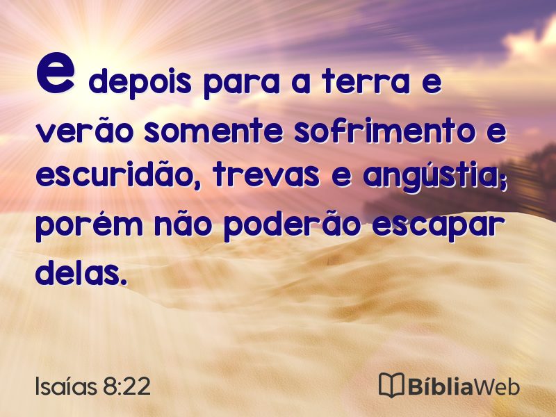 Isaías 8:22 em imagem para compartilhar