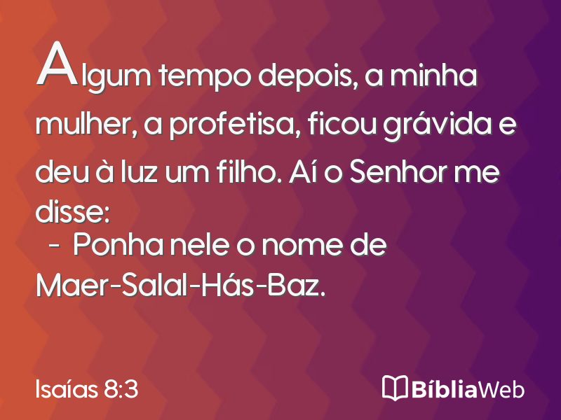 Isaías 8:3 em imagem para compartilhar