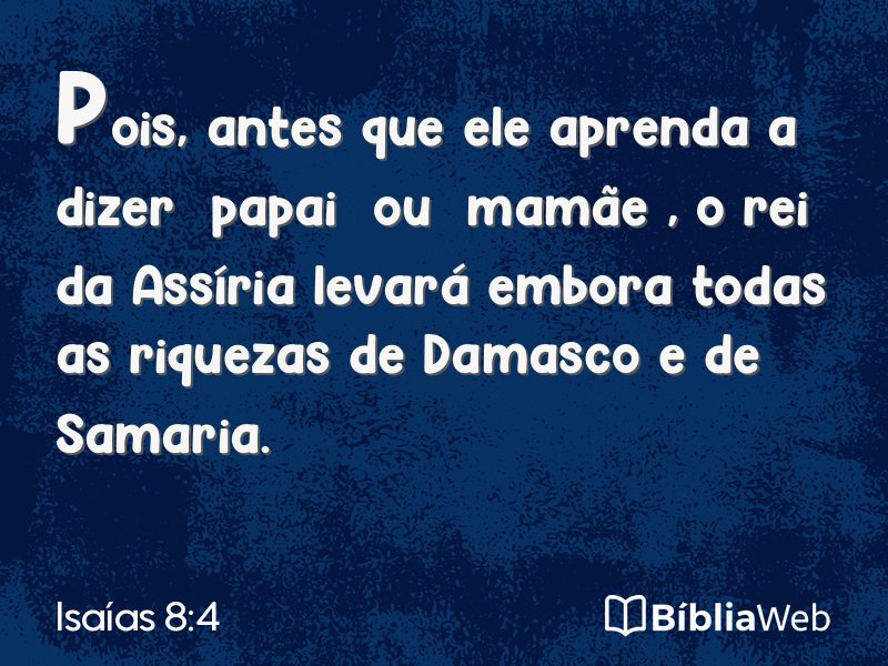Isaías 8:4 em imagem para compartilhar