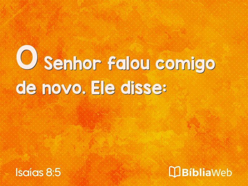 Isaías 8:5 em imagem para compartilhar