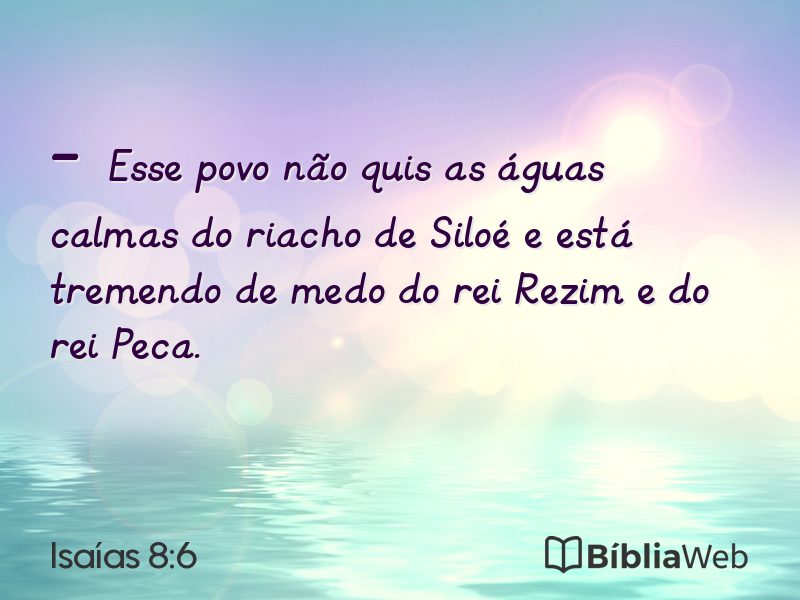 Isaías 8:6 em imagem para compartilhar