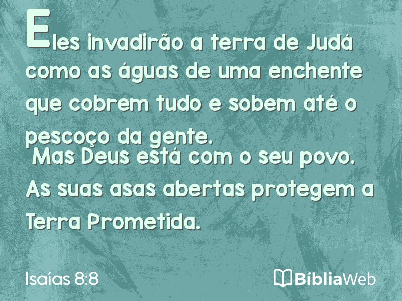 Isaías 8:8 em imagem para compartilhar
