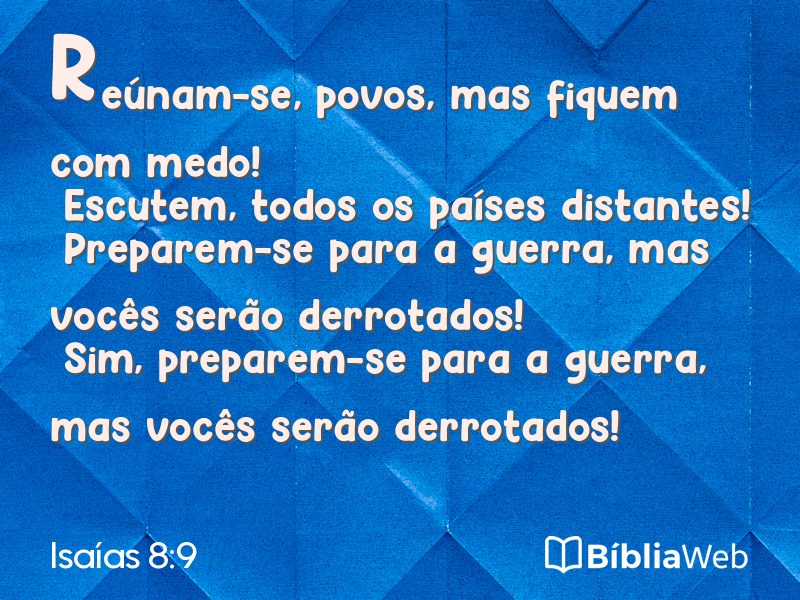 Isaías 8:9 em imagem para compartilhar