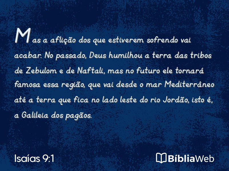 Isaías 9:1 em imagem para compartilhar