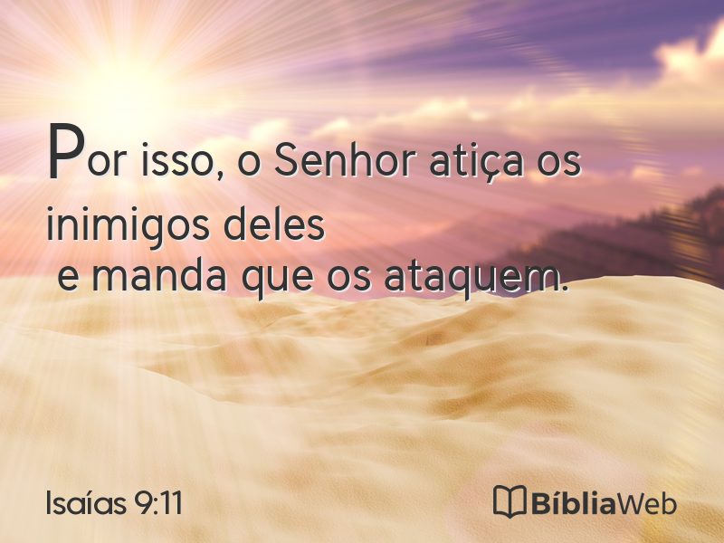 Isaías 9:11 em imagem para compartilhar