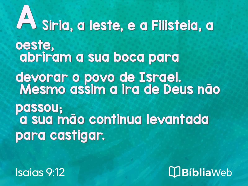 Isaías 9:12 em imagem para compartilhar