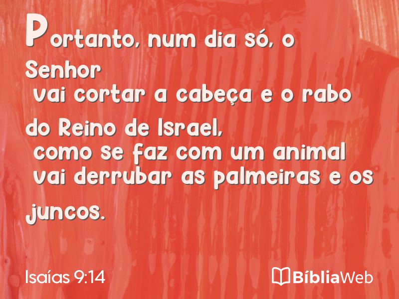 Isaías 9:14 em imagem para compartilhar
