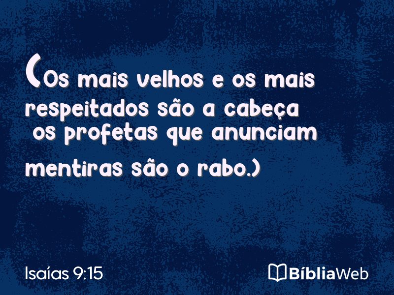 Isaías 9:15 em imagem para compartilhar