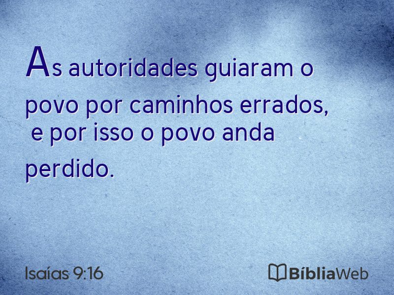 Isaías 9:16 em imagem para compartilhar