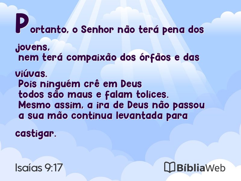 Isaías 9:17 em imagem para compartilhar