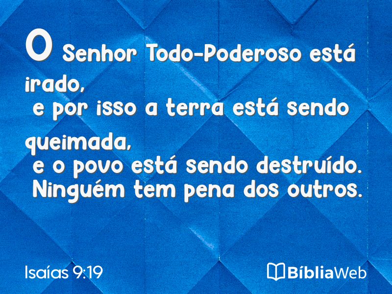 Isaías 9:19 em imagem para compartilhar