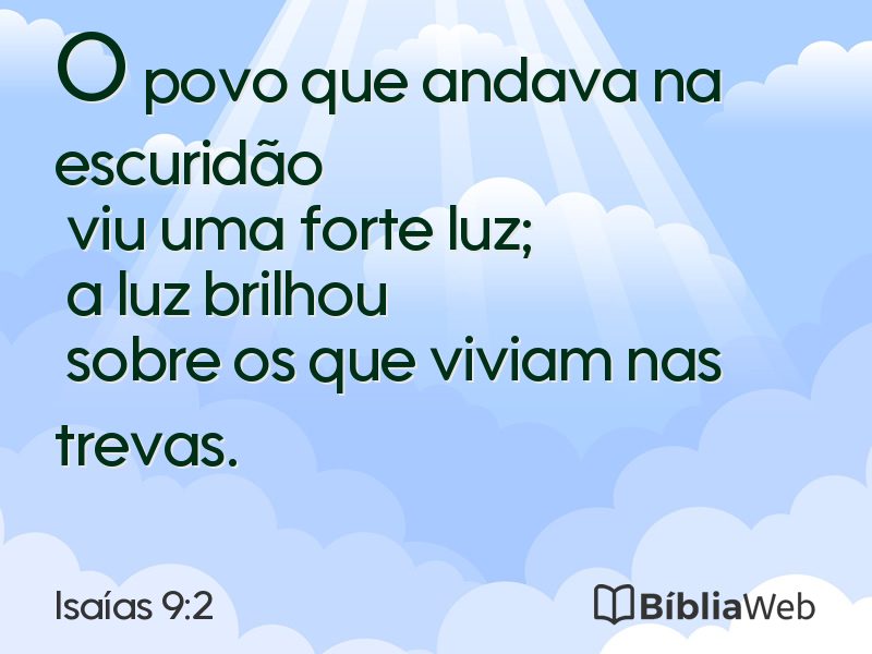 Isaías 9:2 em imagem para compartilhar