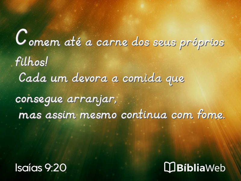 Isaías 9:20 em imagem para compartilhar