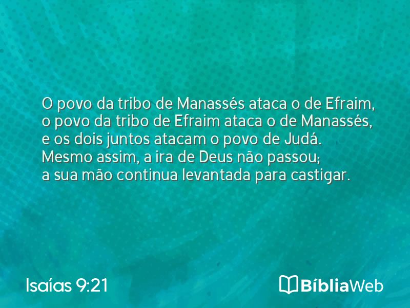 Isaías 9:21 em imagem para compartilhar