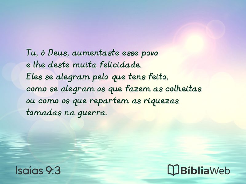 Isaías 9:3 em imagem para compartilhar