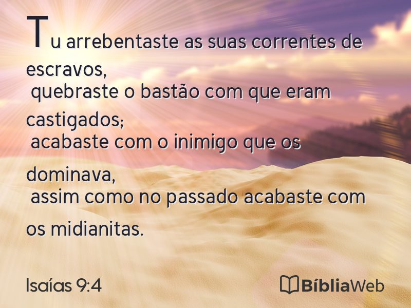 Isaías 9:4 em imagem para compartilhar