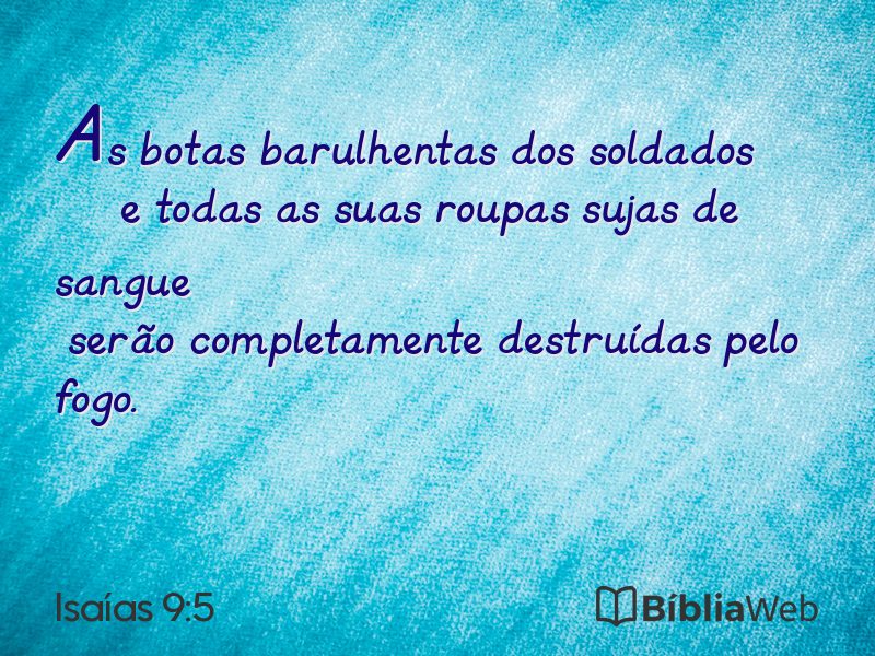 Isaías 9:5 em imagem para compartilhar