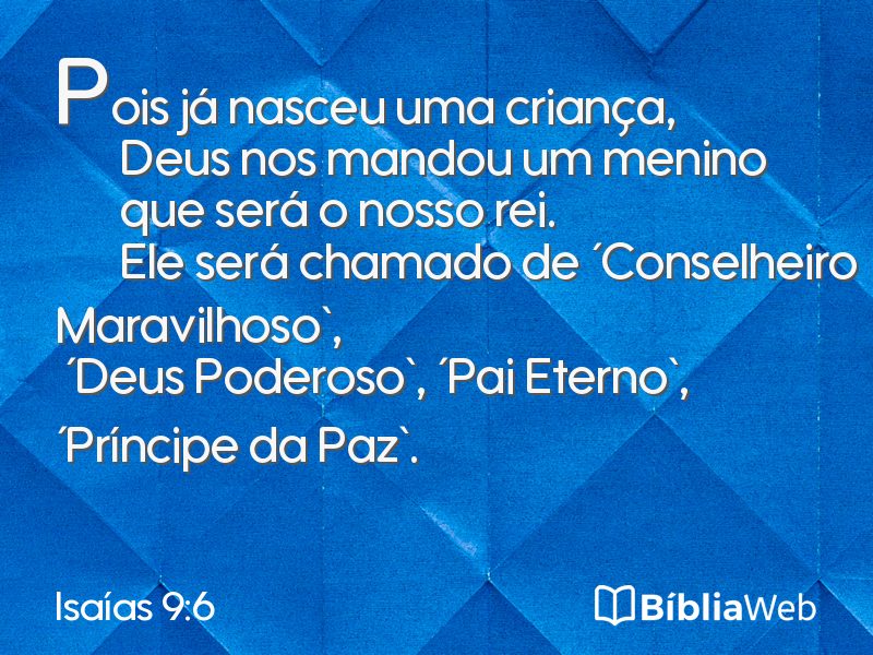 Isaías 9:6 em imagem para compartilhar