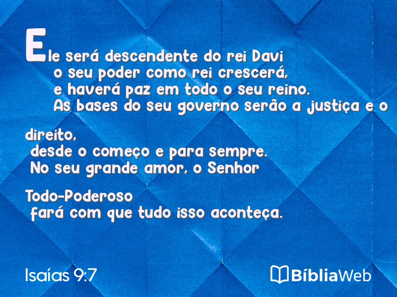 Isaías 9:7 em imagem para compartilhar