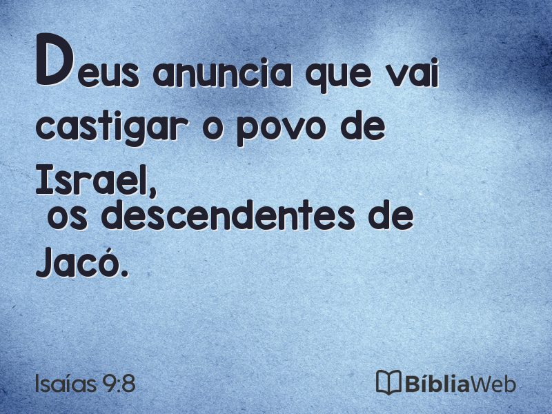 Isaías 9:8 em imagem para compartilhar
