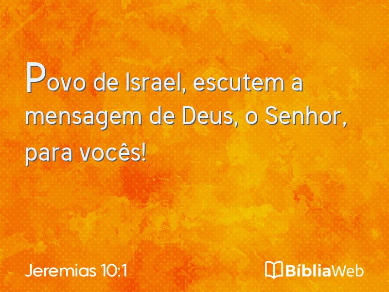 Jeremias 10:1 em imagem para compartilhar