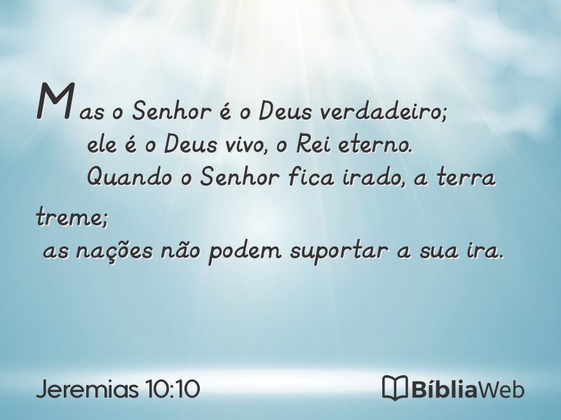 Jeremias 10:10 em imagem para compartilhar