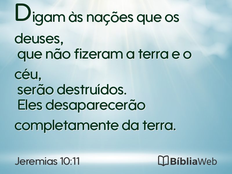 Jeremias 10:11 em imagem para compartilhar