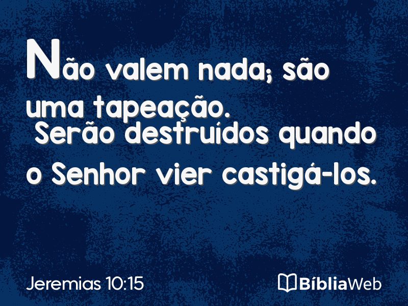 Jeremias 10:15 em imagem para compartilhar