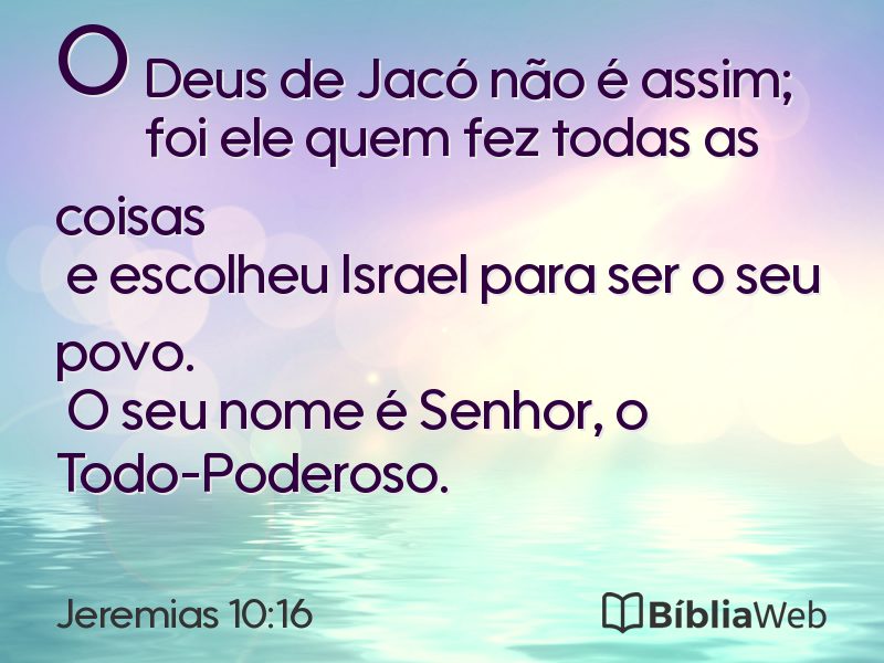 Jeremias 10:16 em imagem para compartilhar
