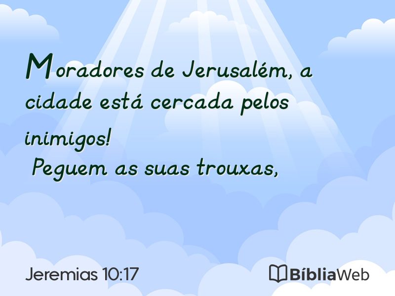 Jeremias 10:17 em imagem para compartilhar