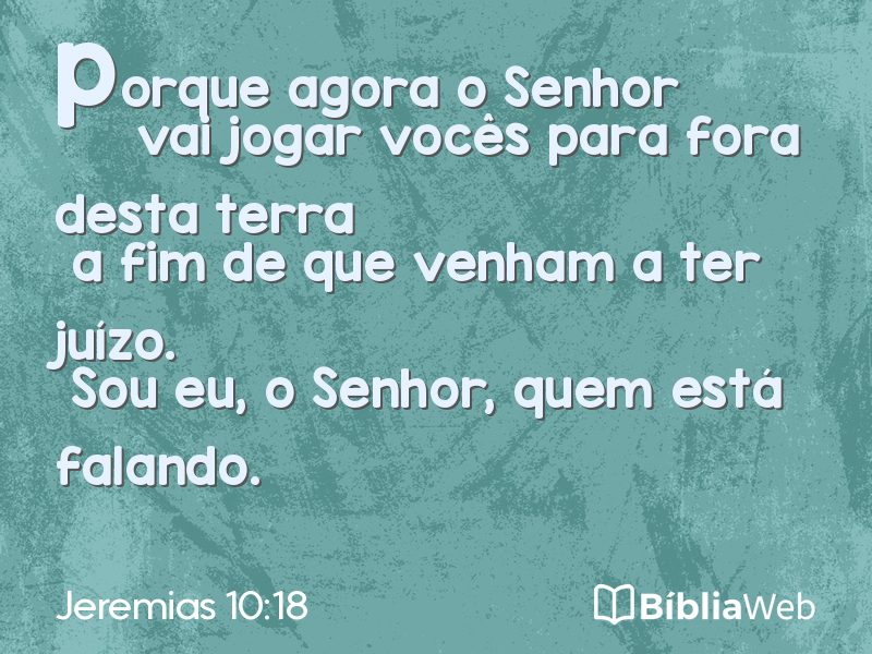 Jeremias 10:18 em imagem para compartilhar