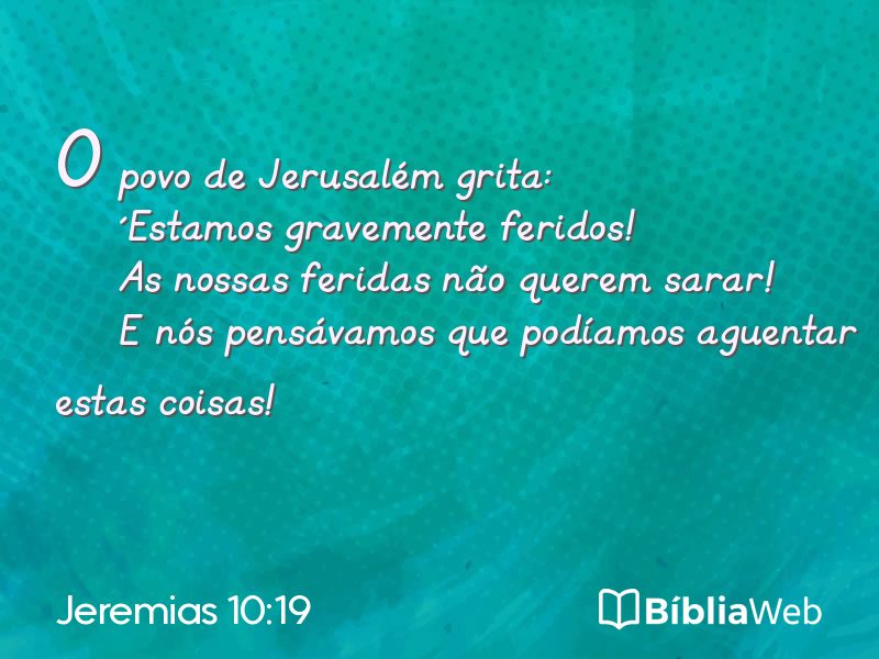 Jeremias 10:19 em imagem para compartilhar