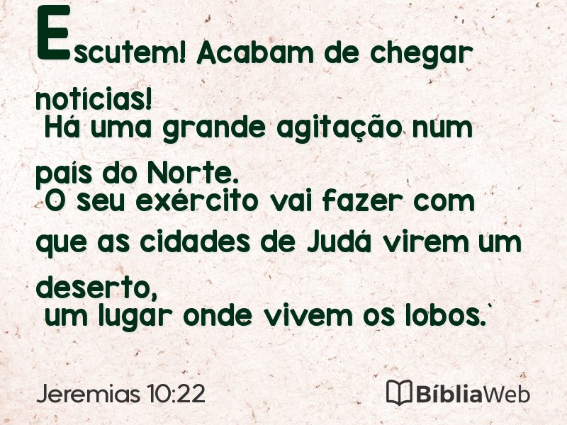 Jeremias 10:22 em imagem para compartilhar