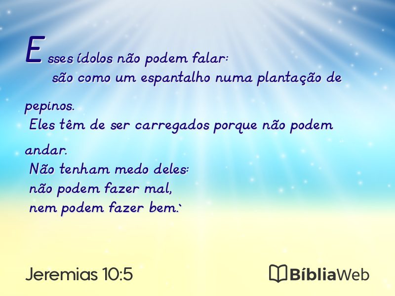 Jeremias 10:5 em imagem para compartilhar