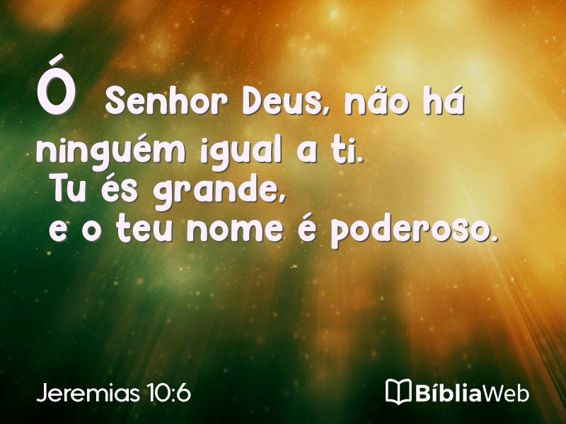 Jeremias 10:6 em imagem para compartilhar