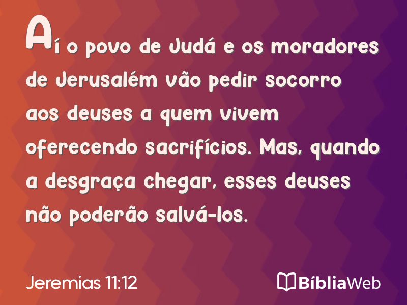 Jeremias 11:12 em imagem para compartilhar