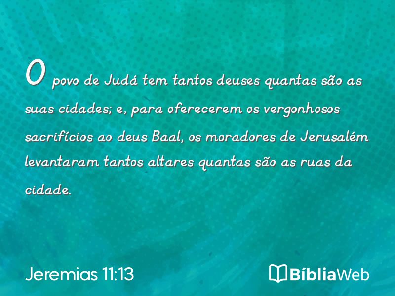 Jeremias 11:13 em imagem para compartilhar