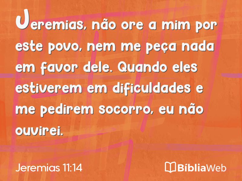 Jeremias 11:14 em imagem para compartilhar