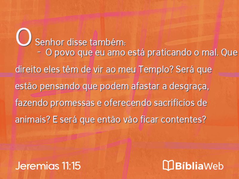 Jeremias 11:15 em imagem para compartilhar