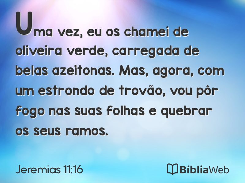 Jeremias 11:16 em imagem para compartilhar