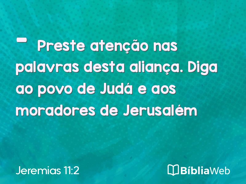 Jeremias 11:2 em imagem para compartilhar